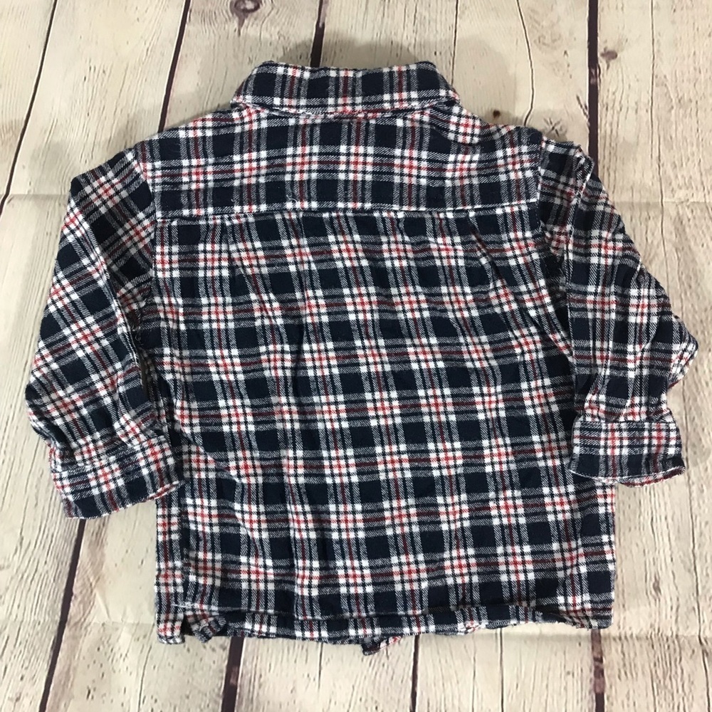 Wonder Kids Button Down Plaid Flannel Shirt - Picture 2 of 4